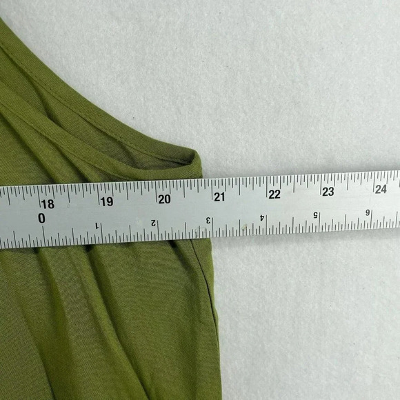 APT.9 Tank Top Women Sz L Green Pullover Studded Beads Shirred Halter Neck Boho - Picture 3 of 11